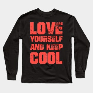 love yourself and keep cool - red Long Sleeve T-Shirt